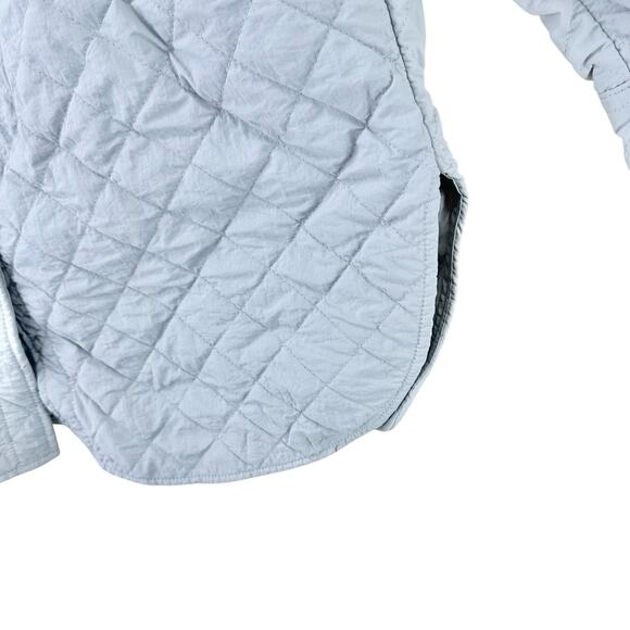 H&M oversized quilted Shacket shirt jacket in gray women’s size medium - Picture 7 of 10